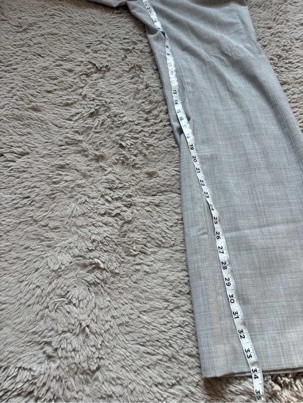 Y2K Body By Victoria Bridget Fit Grey Gray wide left Trouser work Pant size 10
